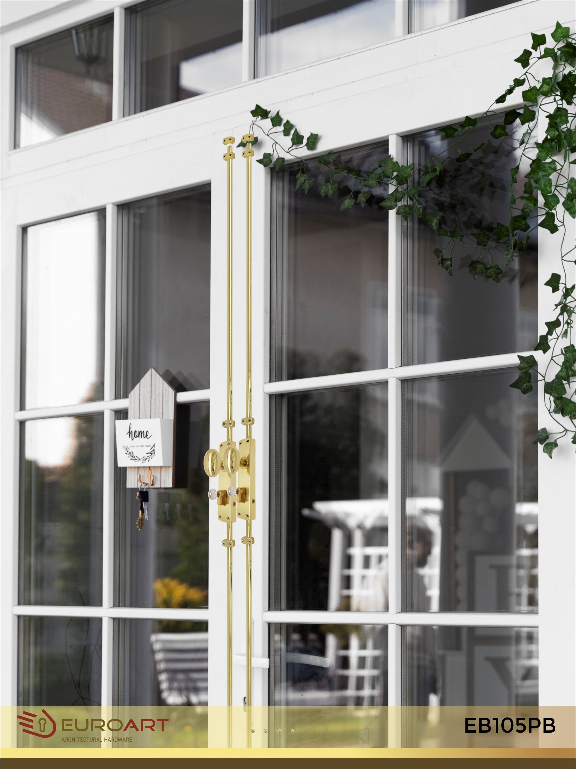 thumbnail image 2 of Jedo Espagnolette Bolt Set 3000mm For French Doors & Windows – Brass, Various Finishes 2 of 4