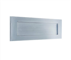 Traditional letter plate satin chrome 305 x 102mm