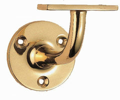 Handrail Brackets Heavyweight 76mm in Polished Brass