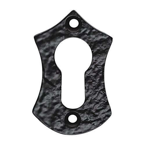 Euro shield open escutcheon black antique from euroart