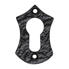 Euro shield open escutcheon black antique from euroart