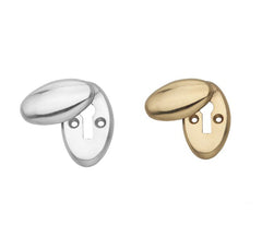 Oval Covered Escutcheon- SOLID BRASS - EUROART UK