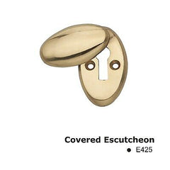Oval Covered Escutcheon- SOLID BRASS - EUROART UK
