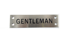 SILVER STAINLESS STEEL LADIES GENTS UNISEX WC TOILETS BATHROOM DOOR SIGNS NOTICE