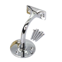 BRASS/CHROME~HANDRAIL BRACKET & SCREWS Hand Rail Bannister Support Stairs Pack