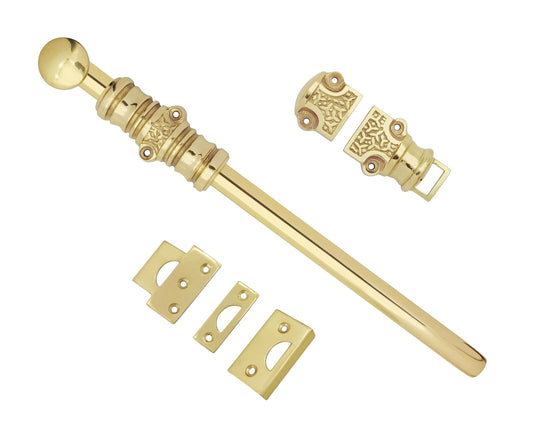 matching to Espagnolette bolt : solid brass rice polished lacquered surface sliding