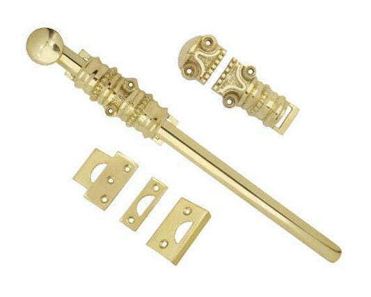 matching to Espagnolette bolt : solid brass polished lacquered surface sliding bolt
