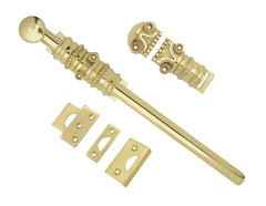 matching to Espagnolette bolt : solid brass polished lacquered surface sliding bolt