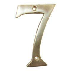 House Door Numerals Numbers - Number 0 to 9 in Polished Brass Finish - 50mm