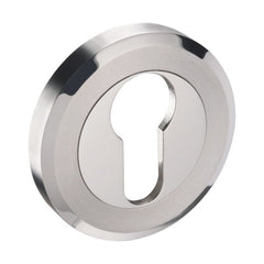 Key Hole Cover Escutcheon  Euro Profile Door Lock Covers 50mm Satin Chrome