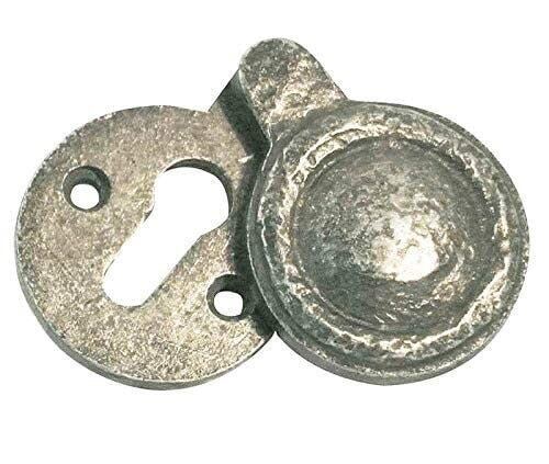 Handforged iron traditional pewter door keyhole escutcheons lock cover (covered