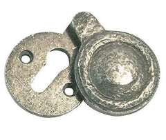Handforged iron traditional pewter door keyhole escutcheons lock cover (covered