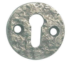 Handforged iron traditional pewter door keyhole escutcheons lock cover