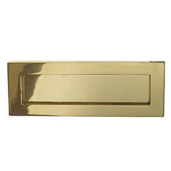 Traditional letter plate polished brass 355 x 114mm
