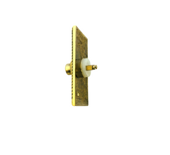Solid Polished Brass Georgian Door Bell Chime Push Button Press - 78mm x 36mm