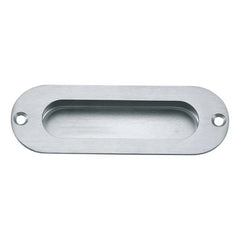 Flush Pull for Sliding Door in Satin Finish Circular Oval Rectangular Recessed