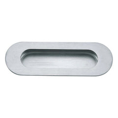 Flush Pull for Sliding Door in Satin Finish Circular Oval Rectangular Recessed