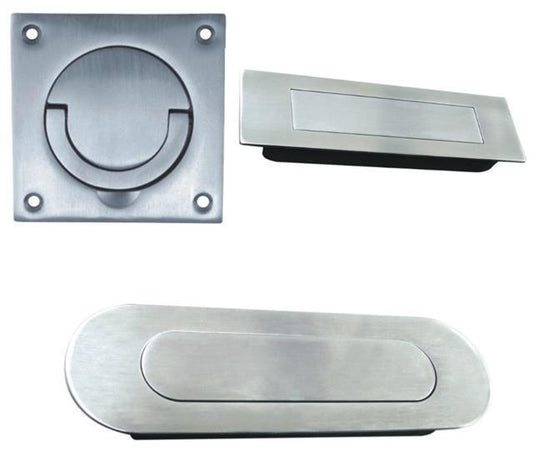 Square flush ring pull for sliding doors Cabinet/cupboard squash court drawer