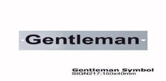 Rectangular Gentleman Sign 150 x 40MM - Satin finish