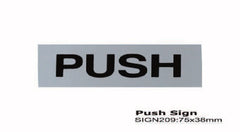 Recatangular Push Sign 75 x 38mm- Polish finish