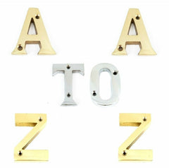 House Door Flat Number Alphabet Letters Names Solid in Variations 2" 50mm