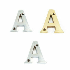 House Door Flat Number Alphabet Letters Names Solid in Variations 2" 50mm