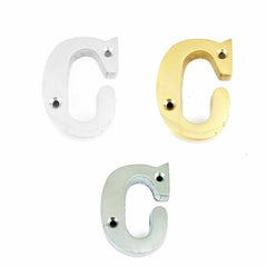 House Door Flat Number Alphabet Letters Names Solid in Variations 2" 50mm