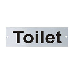 Toilet sign rectangular in satin stainless steel from euroart