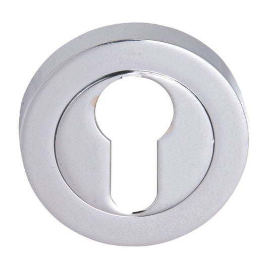 Key Hole Cover Escutcheon Standard Euro Profile 50mm Satin Nickel (Pair)