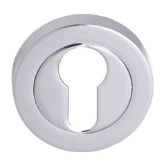 Key Hole Cover Escutcheon Standard Euro Profile 50mm Satin Nickel (Pair)