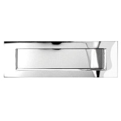 Traditional letter plate satin chrome 355 x 114mm by jedo