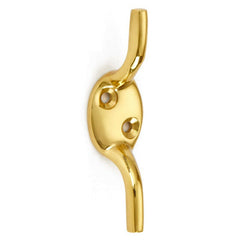 Cleat Hook - Polish Brass - 63mm