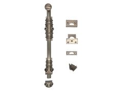 Surface Sliding Bolt-12"|12 inch|Door Bolt|Bolt with Decorative knobs|Oval knob Sliding Bolts|Satin Nickel