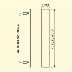Admire Luxury Interior Handle for Cabinet & Wardrobe Doors (Multiple Sizes)