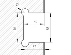 Wall to Glass Fixed clamp – Square corner