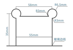 Glass to Glass 90 Degree Hinge – Bevelled Corner