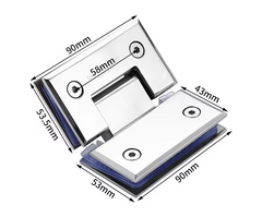 Glass to Glass 135 Degree Hinge – Bevelled Corner