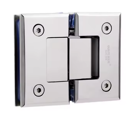 Glass to Glass 180 Degree Hinge – Bevelled Corner