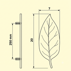 Botanica Luxury Interior Door Pull Handle 250mm