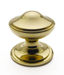 Bold 100mm center door knob with a substantial design, available in premium finishes like polished brass, chrome, and satin chrome. Adds sophistication to residential or commercial entrances.