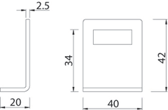 Satin Brass Angle L Keeps (13mm & 20MM Boards)