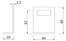 Satin Brass Angle L Keeps (13mm & 20MM Boards)
