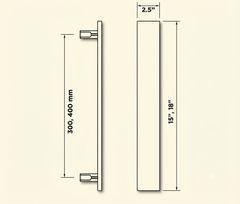 Celestia Luxury Interior Door Pull Handle (Multiple Sizes)