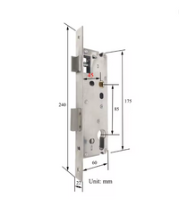 85mm Centre DIN Mortice Lock