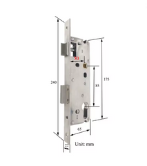 85mm Centre DIN Mortice Lock