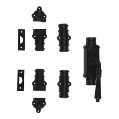 Lever Handle Espagnolette/Crémone Lock Bolt for up to 9' tall Doors/Windows - Antique Black