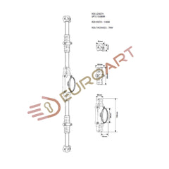 Hampton Reeded Cremone Bolt by Euro Art | Solid Brass Espagnolette Bolt