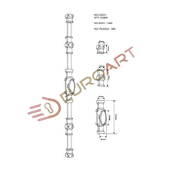 The Windsor Cremone Bolt by Euro Art | Solid Brass Espagnolette Bolt | 2 Finishes