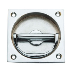 Square Flush Pull - 75mm - Heavy Duty Brass