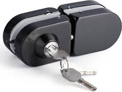 Glass-to-Glass Central Lock Set - 87 × 62 × 38mm
